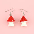 Red Toadstool Earrings