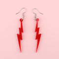 Red Lightning Bolt Earrings