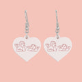 Raphael's Angels Heart Earrings - Marshmallow Pink