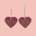 Rose Bouquet Heart Earrings