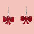 Red Heart Bow Earrings